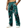thumbnail image 2 of Hsovts Camo Sweatpants for Men Loose Baggy Straight Leg Elastic Waist Running Fashion Trousers Workout Pant with Pockets Green 2XL, 2 of 8