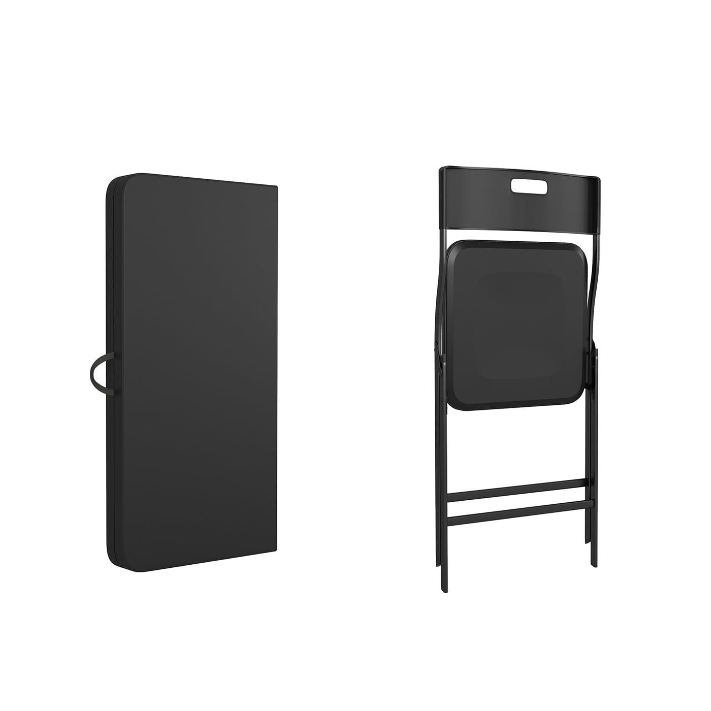 Hommoo Folding Chair Portable Plastic Seat with Steel Frame for Indoor Outdoor, 6 Pack