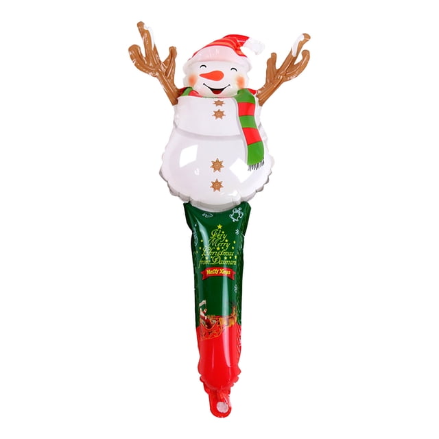 Less Than 5 Event & Party Christmas Inflatable Stick Cane Candy Deer Head Holding Decorative Balloons