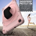 thumbnail image 5 of Dteck Shoulder Strap Case for Samsung Galaxy Tab A 8.0" SM-T290 T295 (2019 Released) 8-inch,Shockproof Armor Rubber Hybrid 3-Layer Protection Back Cover without Screen Protector,Rosegold, 5 of 6