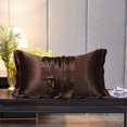thumbnail image 4 of Funda de almohada de seda morera de color sólido Funda de almohada de seda lavada con seda helada Funda de almohada de seda sintética de una sola pieza, 4 of 5