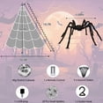thumbnail image 2 of Luces LED con forma de telaraña para Halloween GORKAY 550, resistentes al agua, 2 of 7