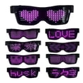 thumbnail image 1 of Bluetooth LED Eye Glasses APP bluetooth glasses light Control cool glasses for Raves Fun Flashing Display Text 4 colors, 1 of 9