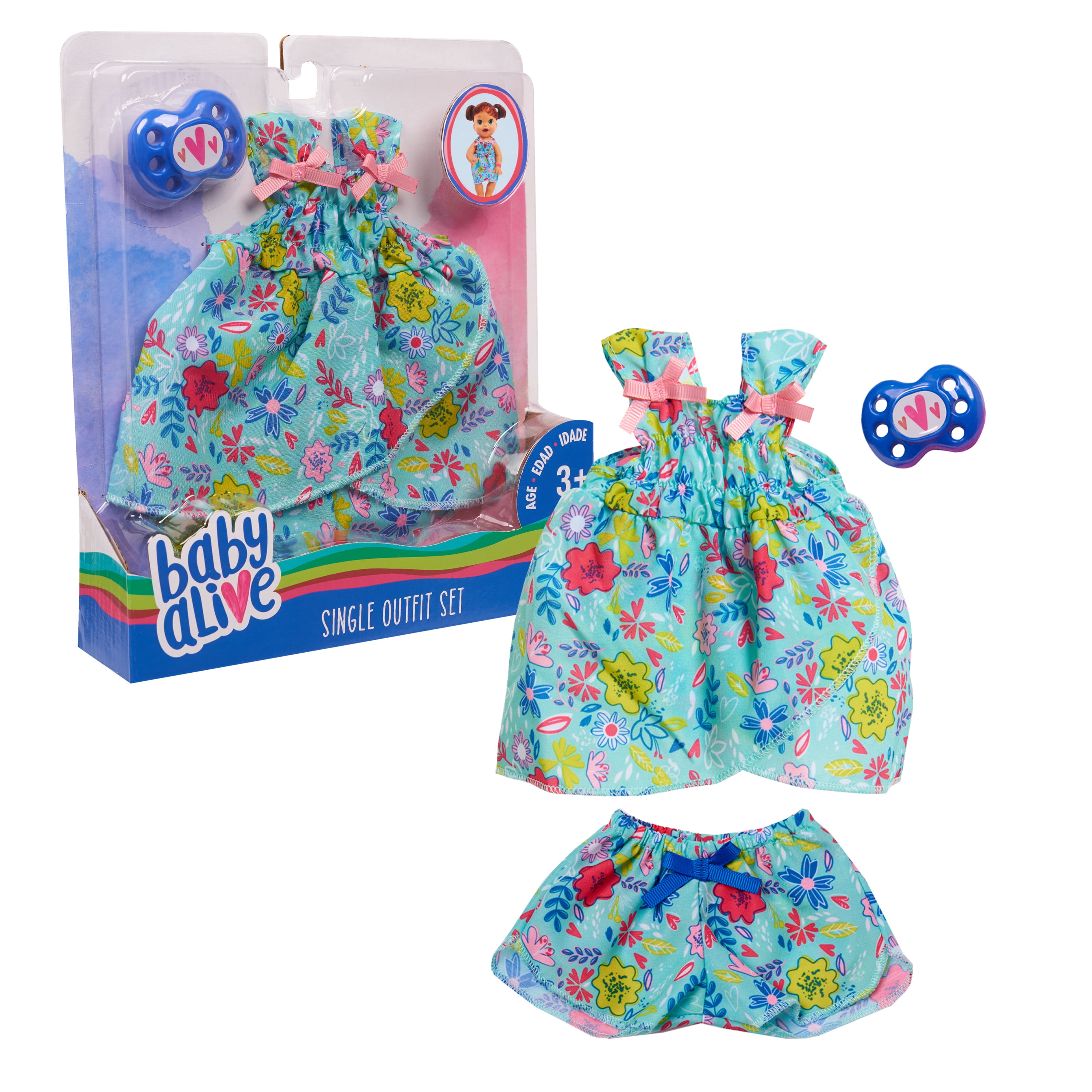 Baby Alive Single Outfit Set, Floral Blouse, Kids Toys for Ages 3 Up