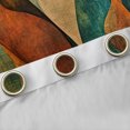 thumbnail image 4 of Manfei Retro Boho bohemian Black Out Curtains,Vintage Wave Striped Curtains Pack of 2 (42x63 Each),Gradient Green Brown Bedroom Curtains For Teens,Ultra Soft Home Decor, 4 of 6