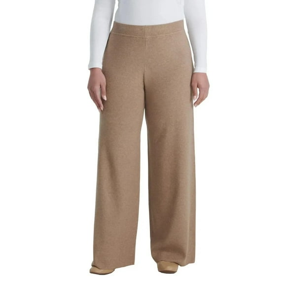 Splendid Women's Wide Leg Sweater Pants Tan, Size XL