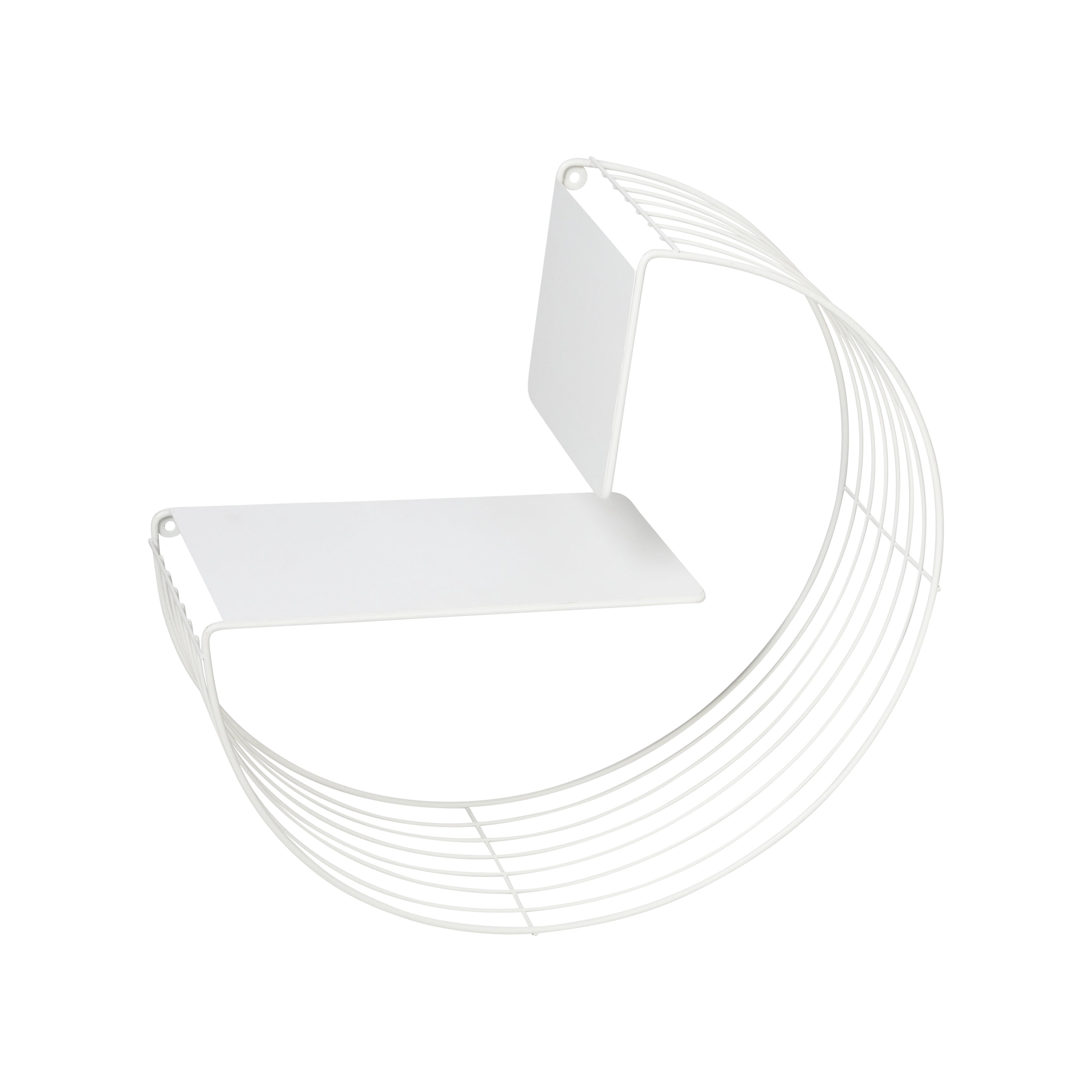 Honey-Can-Do 17.7" W x 17.7" H Steel Floating Circular Accent Shelf, White
