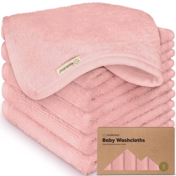 Toallitas KeaBabies Deluxe de viscosa de bambú para bebés, paquete de 6