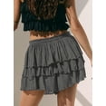 thumbnail image 5 of EMMIOL Women's High Waisted Ruffle Hem Flowy Skorts 2026 Summer Casual Mini Skort Shorts, 5 of 7