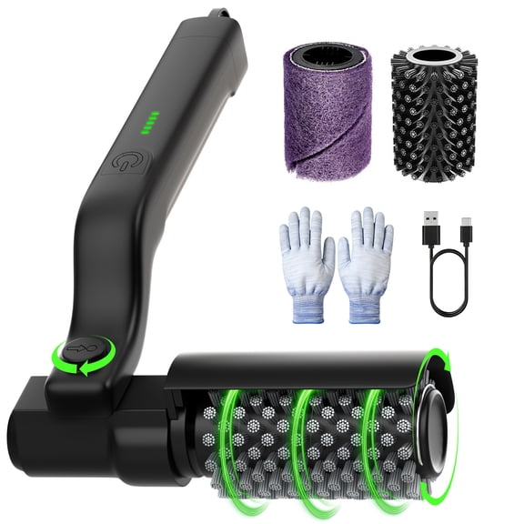 Electric Grill Brush for BBQ, 3-Speed Power Rotary Grill Cleaner with 304 Stainless Steel Anti-Shedding Head, Rechargeable up to 90-Min Runtime, Outdoor Grill Cleaning Tool for Home, Patio, Camping