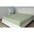 thumbnail image 4 of DNG Creations Solid Light Sage Colour 6 Piece Zipper Sheet Set - Include (1 Fitted Sheet Base, 2 Sheet has Zipper, 1 Flat Sheet And 2 Pillowcase) 800 Threads Count ( King - Size ), 4 of 7
