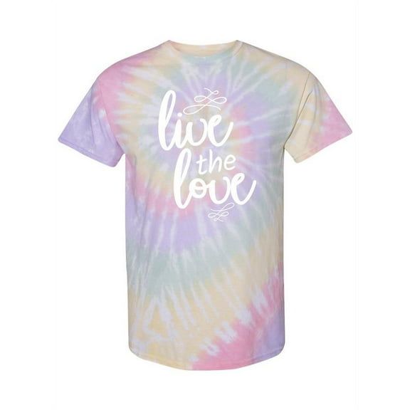 Live The Love Tie-Dye Spiral Men -Smartprints Designs, Male Small