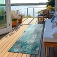 thumbnail image 6 of Addison Rugs Chantille Indoor/Outdoor Contemporary Watercolors Teal Washable Runner Rug, 2'3" x 7'6", 6 of 6