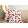 thumbnail image 3 of Ambesonne Floral Throw Pillow Cover 2 Pack, Blooming Tulip Poppy, 16", Red White, 3 of 6