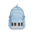 thumbnail image 2 of FUZHIQ Piano School Backpack for 3rd 4th 5th 6th Grade, Cute Polka Dot Piano Music Bookbag, Multi Pocket Lightweight for Ages 7-13 Elementary Back to School Bag, Light Blue, 2 of 3