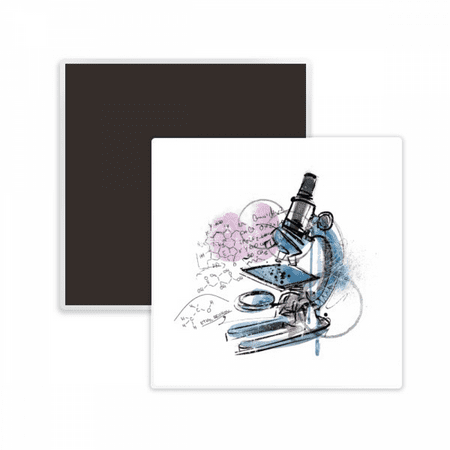

Chestry Kowledge Microscope Square Ceracs Fridge Magnet Keepsake Memento