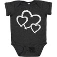 thumbnail image 3 of Inktastic Three White Hearts Boys or Girls Baby Bodysuit, 3 of 5