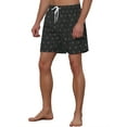 thumbnail image 4 of Unique Bargains Men's Fruit-printed Drawstring Lightweight Holiday Board Shorts Black 34, 4 of 5