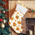 thumbnail image 7 of Coolnut Halloween Pumpkin Christmas Stocking 1pc, Large Fireplace Xmas Hanging Stockings with Plush Cuff for Family Holiday Party Decorations, 17.71"x 12.20", 7 of 7