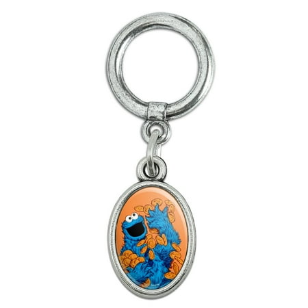 Sesame Street Vintage Cookie Monster Shoe Sneaker Shoelace Oval Charm Jewelry