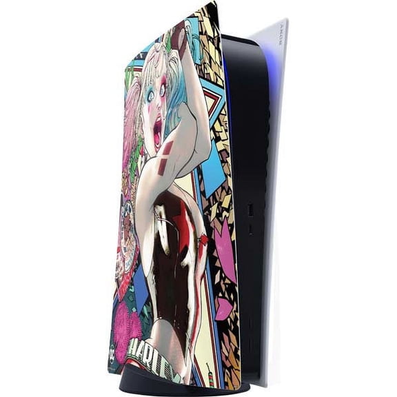 Skinit DC Comics Colorful Harley Quinn PS5 Digital Edition Console Skin