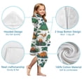 thumbnail image 7 of Colorful Dinosaurs Volcanoes Plants Pattern Hooded Bath Towel，50"x30" for Ages 3 To 12 Kids, Quick Dry Lightweight Soft Microfiber Hood Beach Towel Cover Up for Kids, 7 of 7