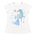 thumbnail image 1 of Playera Para Niña Disney Frozen Cuello Redondo Manga Corta Talla 8 Blanco, 1 of 2