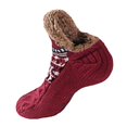 thumbnail image 3 of Pantuflas de casa, calcetines, pantuflas de cama informales, calcetines gruesos, antideslizantes, forro peludo Largo 26cm, 3 of 9