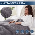 thumbnail image 5 of Westinghouse Electric Blankets Heated Throw Soft Cozy Sherpa Heating Blanket, 10 Heat Settings &1- 12 Hours Time Setting, Dark Grey Printing 84x90in,DARK GREY, 5 of 9