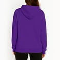 thumbnail image 3 of BDPORKAS Women's Fleece-Lined Zip Up Hoodies Comfy Lightweight Sweatshirt Jacket with Pockets Dark Purple, 3 of 4