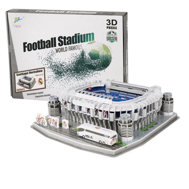 Rompecabezas 3D Del Estadio Santiago Bernabéu – Maqueta Realista Para Montar – Regalo Para Fans Del Fútbol