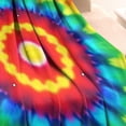 thumbnail image 3 of Rainbow Tie Dye Circular Pattern Blanket,Comfortable Soft Flannel Throw Blanket,All Season,Warm Lightweight Blankets for Sofa Bed Couch Living Room Chair,30"x40", 3 of 4
