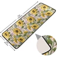 thumbnail image 2 of SKYSONIC 2X6 Feet Natural Wild Sunflowers Runner Rug with Rubber Backing, Vintage Summer Floral Non Slip Entryway Rug Runner Washable Soft Area Rug Carpet for Hallway Bedroom Kitchen Decor, 2 of 6