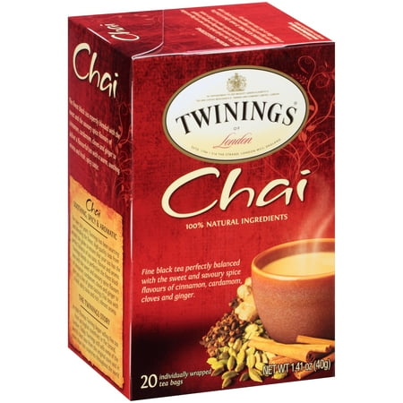 (4 Boxes) Twinings of London Chai Tea - 20 CT (Best Chai Tea Recipe)