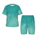 thumbnail image 1 of Balery Teal Turquoise1 Conjunto de Pijama Infantil de Manga Corta con Estampado – Ropa de Dormir de Algodón Suave-Large, 1 of 6