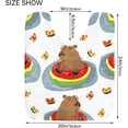 thumbnail image 6 of SKYSONIC Bathroom Rug Toiletry Mat Set, 2 pack Capybara in Pool Print, Fluffy Plush Absorbent Bath Rugs Carpet for Bathroom Floor Toilet Tub and Shower,23.6"x15.7"+17.3"x13.4", 6 of 7