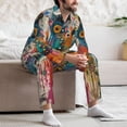 thumbnail image 7 of Fotbe Abstract Colorful Dripping Circles Pattern Long Sleeve Pajama Set for Men,Sleepwear Set,2-piece Loungewear Set,Soft PJs Comfy Nightwear with Pockets-Small, 7 of 7
