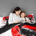 thumbnail image 4 of meiyoeat Cherry Blossom Queen Comforter Set For Kids,Japanese Samurai Ink Design Comforter Sets Queen,Black Reversible,3-Piece, 4 of 7