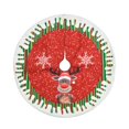 thumbnail image 1 of Diconna Christmas Santa Clause  Snowman Elk Print Tree Skirt Decorative Tools, 1 of 7