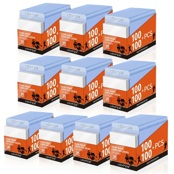 1000ct Semi Rigid Card Holders & 1000ct Card Sleeves for PSA, SGC, BGS, CSG Graded Card Submissions, Semi Rigid Card Sleeves, Baseball Card Protectors, PSA Graded Card Sleeves for Trading Card