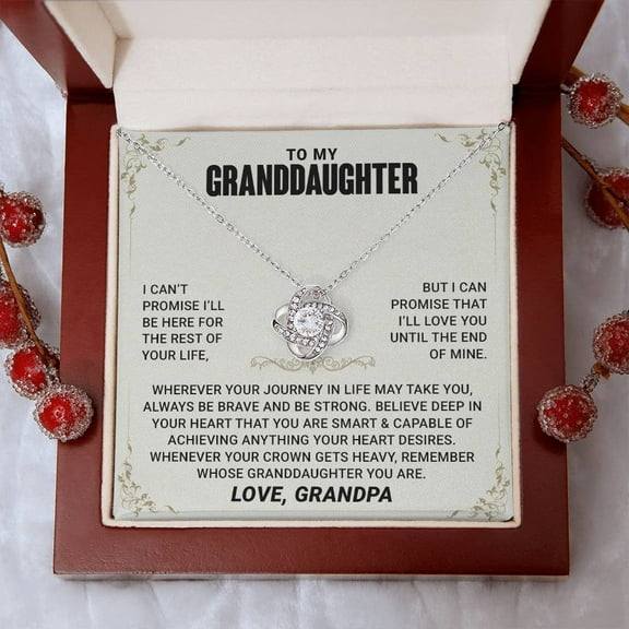 Grandfather to Granddaughter Necklace - I Love You Forever Jewelry For Granddaughter - Perfect Christmas, Graduation, Birthday Gifts For Her