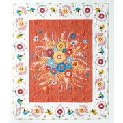 Barefoot Bungalow Topanga Bohemian Bouquet Folk Art Throw Blanket
