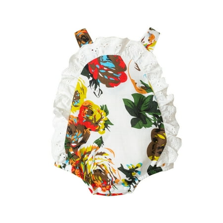 

TAIAOJING Baby Romper Lace Floral Girls Clothes Bodysuit Girls Romper&Jumpsuit Onesie Outfit 0-6 Months