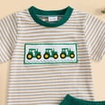 thumbnail image 4 of TOWED22 Toddler Baby Boy Clothes Print Short Sleeve T-Shirt Tops Shorts Set 2 Piece Summer Outfits Green,6-12 M, 4 of 4