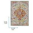 thumbnail image 3 of Livabliss Harput Vintage Medallion Area Rug,3'11" x 5'7",Orange/Aqua, 3 of 9