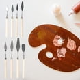thumbnail image 6 of 8 Pieces Palette Painting Set Art Tools Metal Pallet Oil Painting Accessories Paint for Watercolor Acrylic Paint, 6 of 8