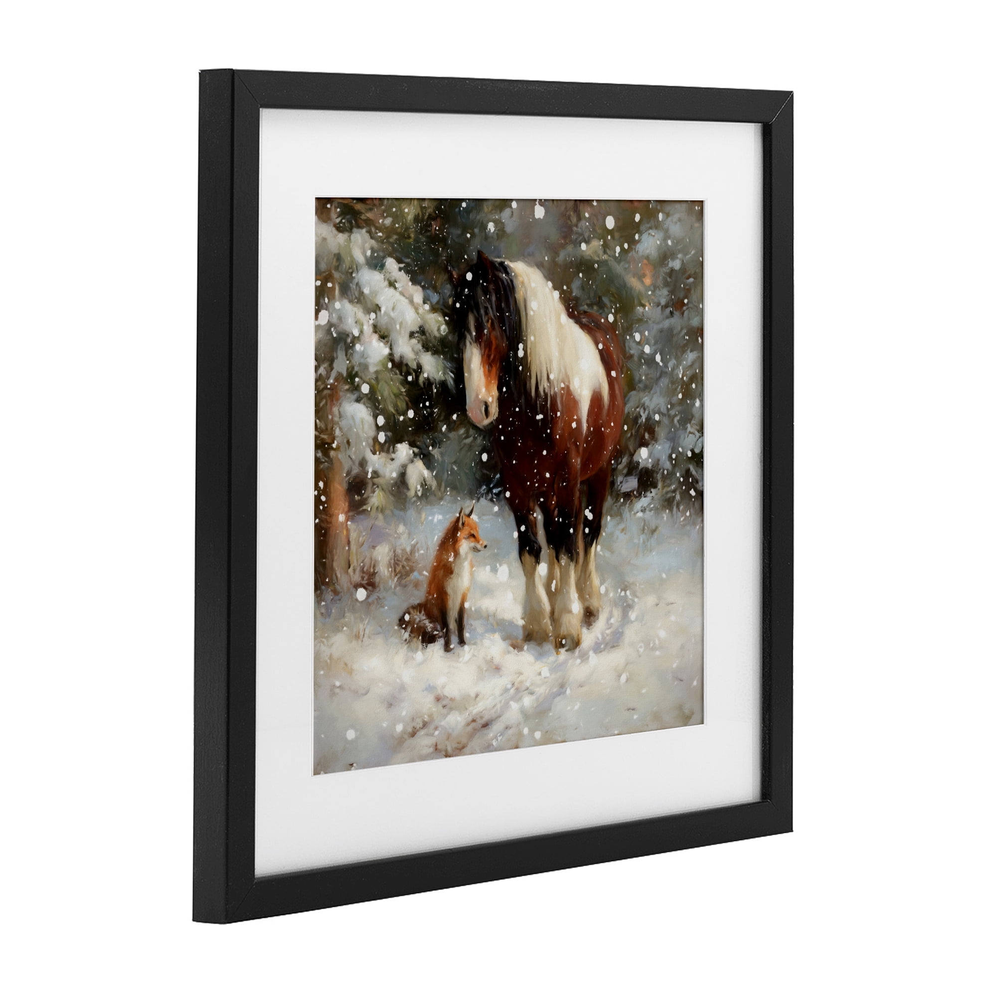 Stupell Industries The Horse & The Fox Black Framed Print Under Glass, design by Tina LeCour