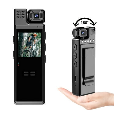 Mini Wifi 1080P Body Camera with Video and Audio Recording, Body Worn Cam Wearable Pocket Recorder with 1.3" Color Screen, 180° Rotatable Lens, Night Vision for Civilians, Police, Law Enforcement
