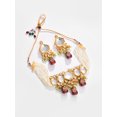 thumbnail image 4 of GOLD PLATED KUNDAN BEADED NECKLACE AND EARRING SET, 4 of 7
