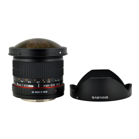 Rokinon HD8M-NEX 8mm f/3.5 HD Fisheye Lens with Removable Hood for Sony E-Mount DSLR Rokinon HD8M-NEX